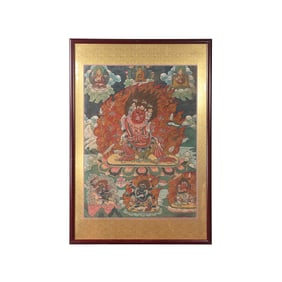 Chinese Qing Dynasty Buddhist painted thangka