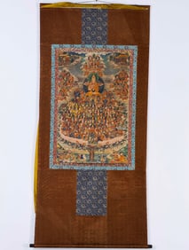 Chinese Qing Dynasty Buddhist painted thangka