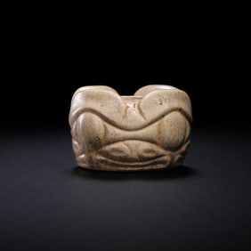 Chinese Neolithic period Hongshan culture chicken bone white jade cong