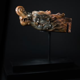 Chinese Tang Dynasty jade dragon head