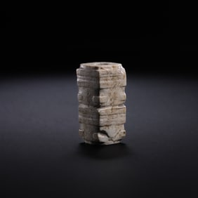 Chinese Neolithic period Hongshan culture chicken bone white jade bridle