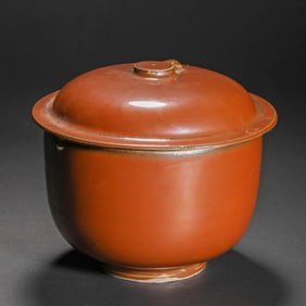 Red glaze covered bowl of Ding ware, Northern Song Dynasty, China