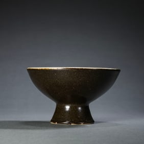 Gongxian ware Zizu high foot bean, Tang Dynasty, China