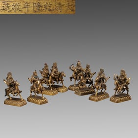 Gilt bronze statue of the God of Wealth, Qianlong period, Qing Dynasty