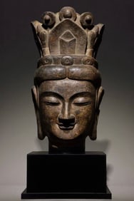 Bluestone cliff Buddha head, Northern Wei Dynasty, China