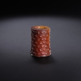 chinese Han Dynasty Grain Pattern Jade Bridle