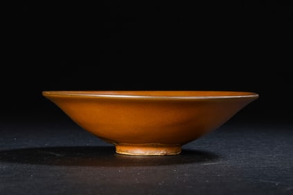 chinese Northern Song Dynasty Yaozhou ware red glaze hat plate