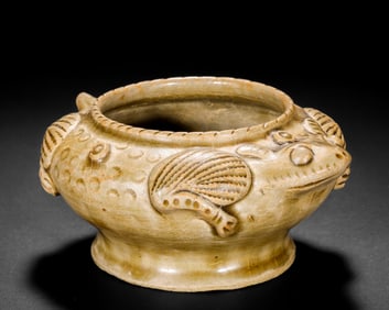 Yue ware celadon toad water jar, Southern and Northern Dynasties, China