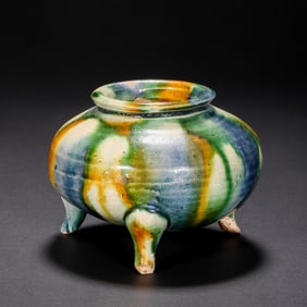 Three-color three-foot furnace, Tang Dynasty