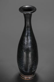 Cizhou ware black glazed jade pot spring vase, Northern Song Dynasty of China
