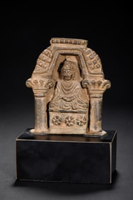 West Asia stone Buddha sitting statue
