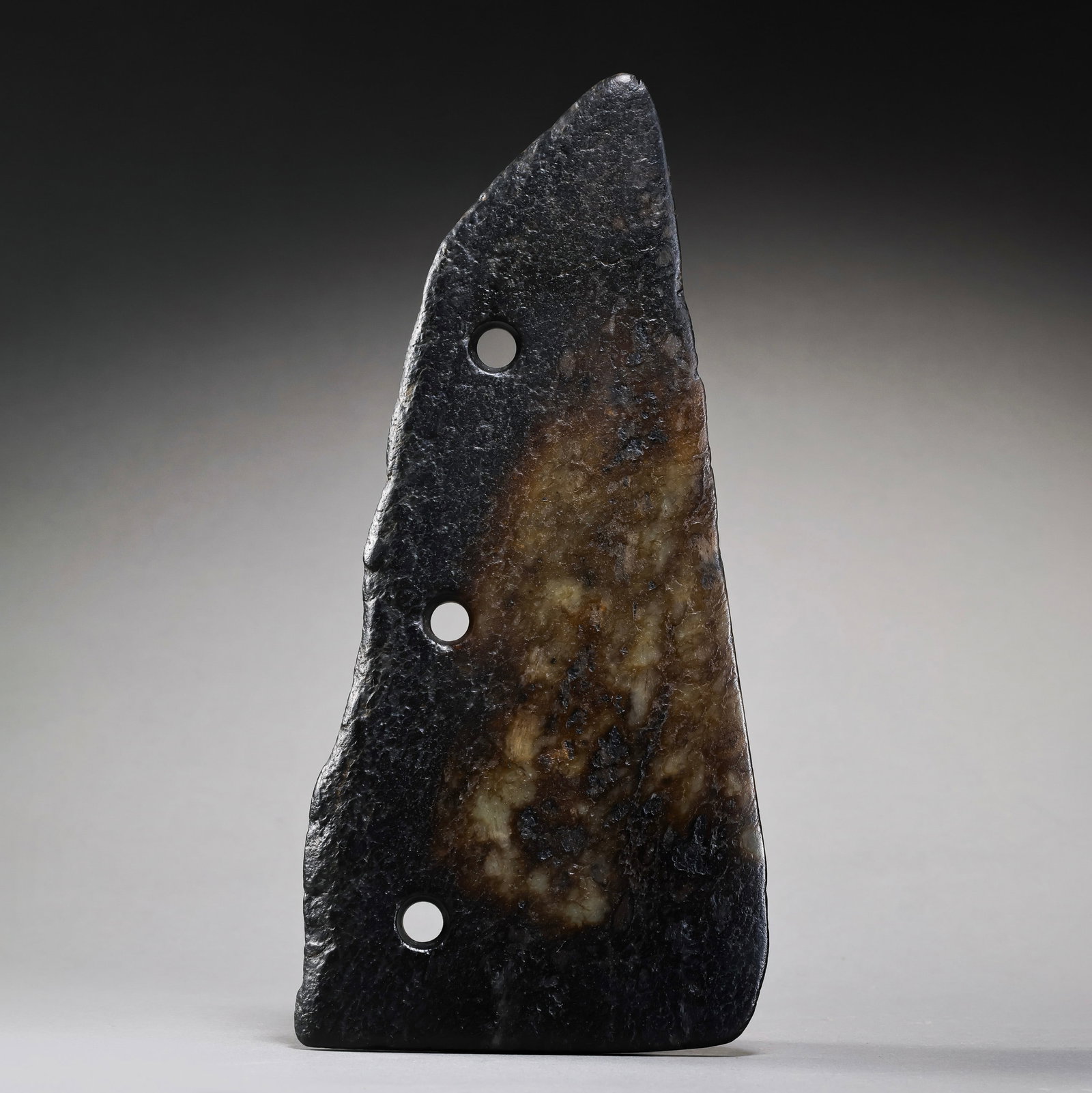 Chinese Neolithic period Qijia culture three Confucius jade knife (1 of 8)