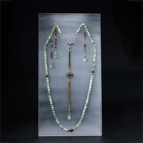 Chinese Qing Dynasty Jade 108 Seeds Imperial Beads