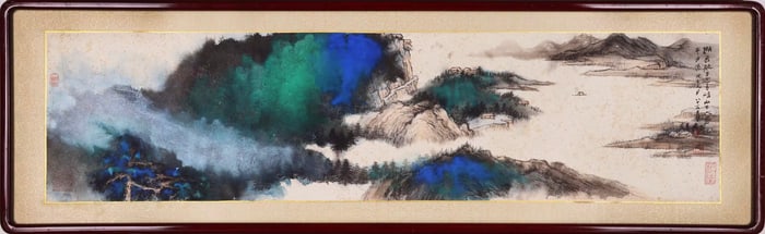 "Ink Splashing and Boating on the Lake" by Zhang Daqian
