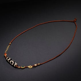 Pure Dzi Bead Necklace from the Tang Dynasty, China