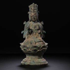 Chinese Liao Dynasty bronze Buddha statue