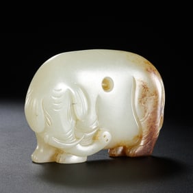 Chinese Han Dynasty Jade Elephant