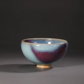 China Northern Song Dynasty Jun kiln sky blue glaze hanging red cup