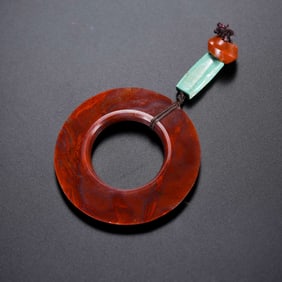 Chinese Warring States Period Red Agate Ring