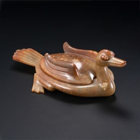 Chinese Han Dynasty duck-shaped incense burner
