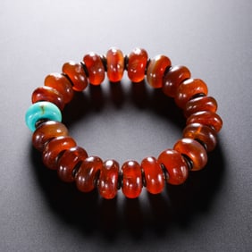Chinese Western Zhou Dynasty Agate Turquoise Bracelet