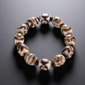 Pure Dzi Beads Bracelet from Tang Dynasty China