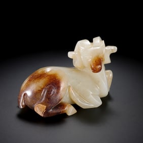 Chinese Han Dynasty Jade Sheep