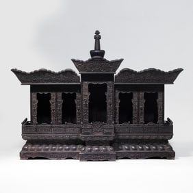 Chinese Qing Dynasty Rosewood Buddhist Shrine
