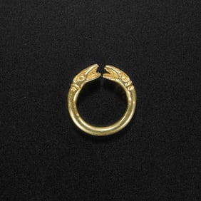 Ancient Persian culture pure gold ring