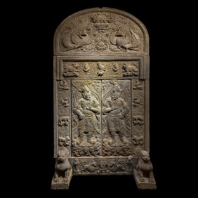 Chinese Tang Dynasty Bluestone Tomb Gate