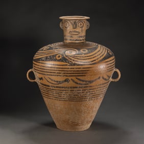 Painted pottery jar of Majiayao culture in the Neolithic period of China