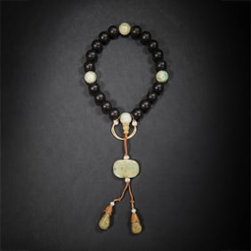 Chinese Qing Dynasty Agarwood Handheld