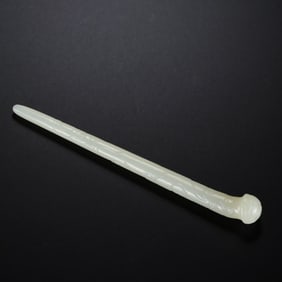 Chinese Qing Dynasty Hetian Jade Hairpin