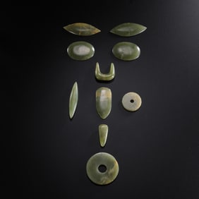 Chinese Han Dynasty Jade Face