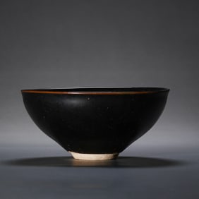 Chinese Southern Song Dynasty Jizhou Kiln Wood Leaf Cup
