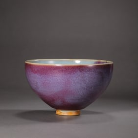 China Northern Song Dynasty Jun kiln sky blue glaze hanging red cup