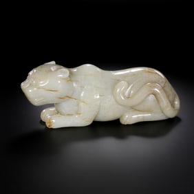 Chinese Ming Dynasty Hetian Jade Beast
