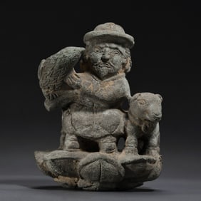 Ancient Chinese bluestone statue