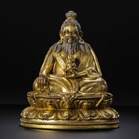 Chinese Ming Dynasty Gilded Bronze Seated Buddha