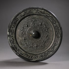 Ancient Chinese bronze mirror