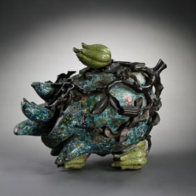 Chinese Qing Dynasty Cloisonne Enamel Buddha's Hand