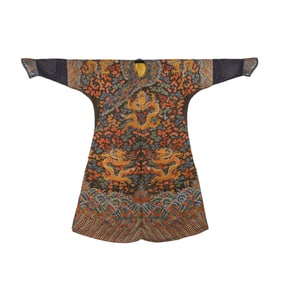 Chinese Qing Dynasty brocade dragon robe