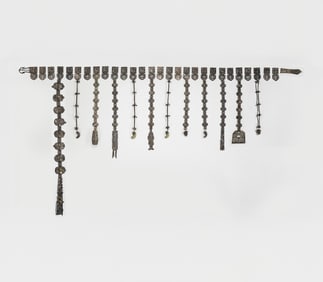 Korean Silla period pure silver belt
