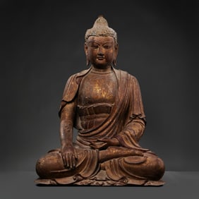 Chinese Song Dynasty wooden seated Buddha