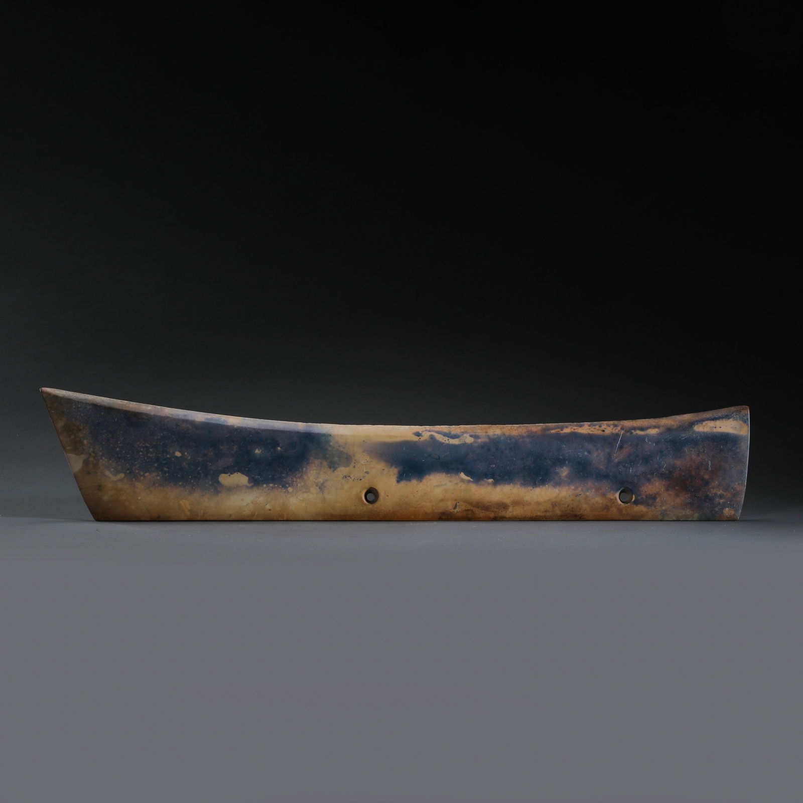 Chinese Neolithic Jade Knife with Two Holes (1 of 13)