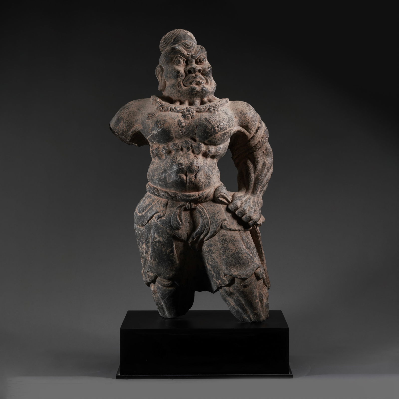 Chinese Tang Dynasty Bluestone Standing Warrior (1 of 14)