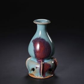 10-12 CENTURIES, NORTHERN SONG DYNASTY JUN WARE SKY BLUE GLAZE HANGING RED JADE POT SPRING BOTTLE