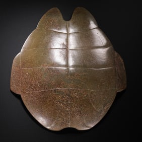 BEFORE MING DYNASTY ORACLE BONE INSCRIPTIONS JADE TURTLE SHELL