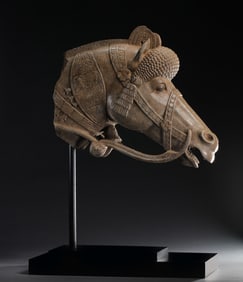 ASSYRIAN EMPIRE TWO RIVER VALLEY RELIEF WAR HORSE HEAD