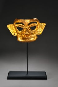 BEFORE MING DYNASTY PURE GOLD MASK